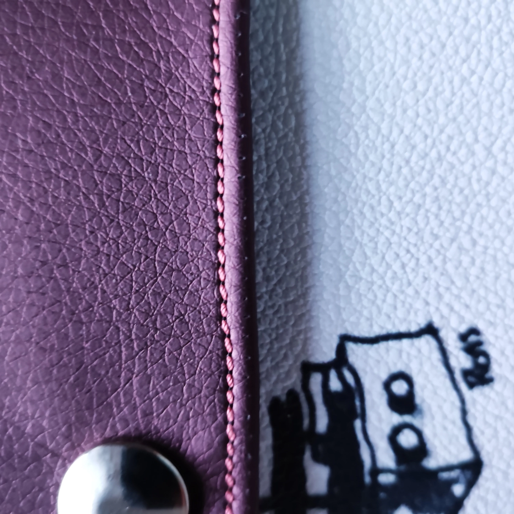 Brieftasche Mod. Matilda violett u schwarz-weiss Brieftasche Mod. Matilda violett u schwarz-weiss