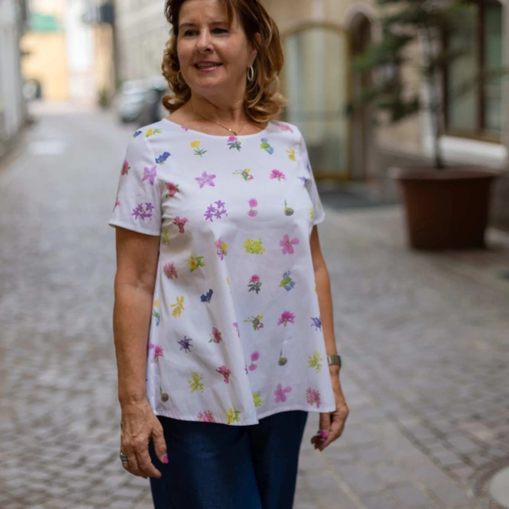 Bluse Zana kurz Goldlinie Bluse Zana kurz Goldlinie