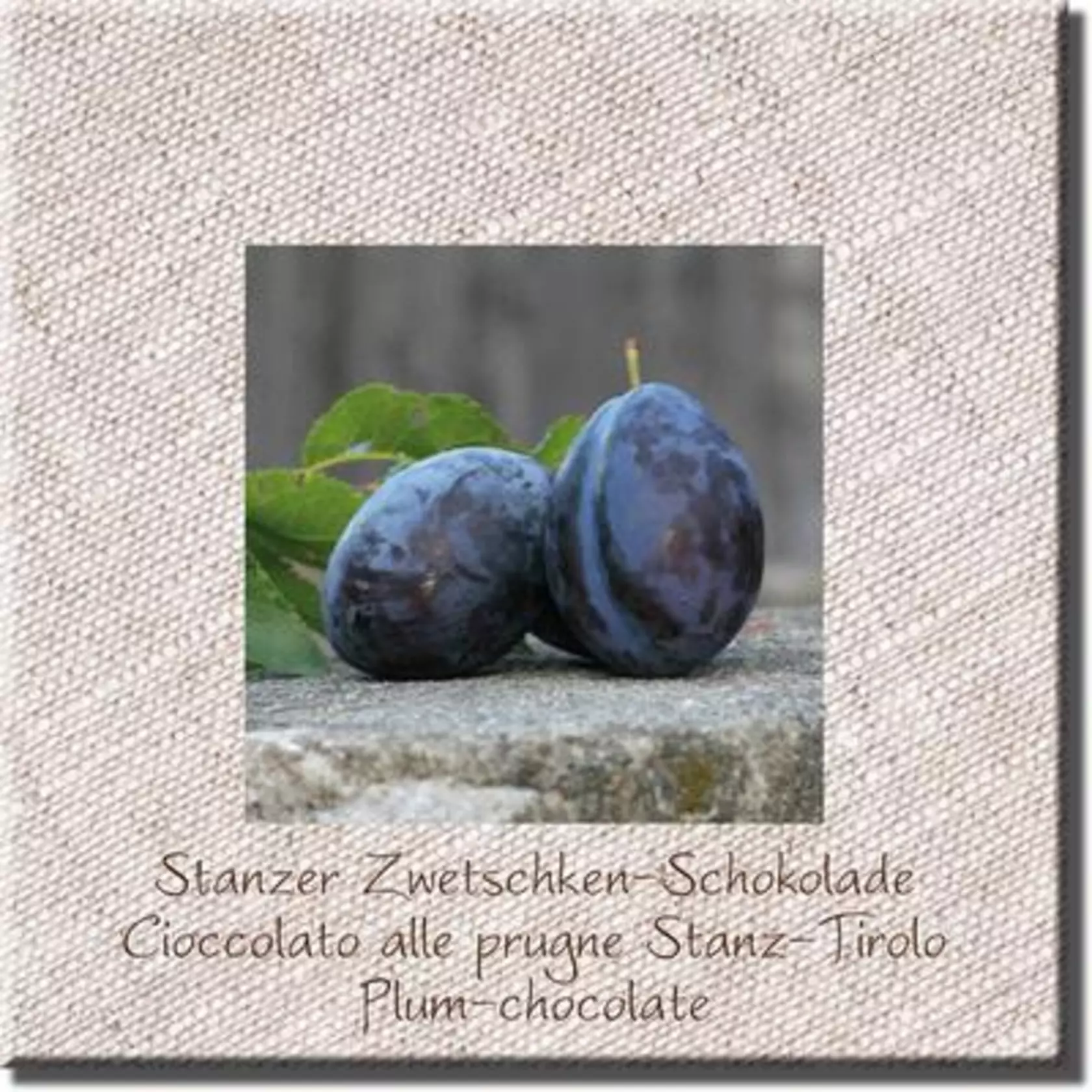 Edelschokolade "Zwetschge" Edelschokolade "Zwetschge"