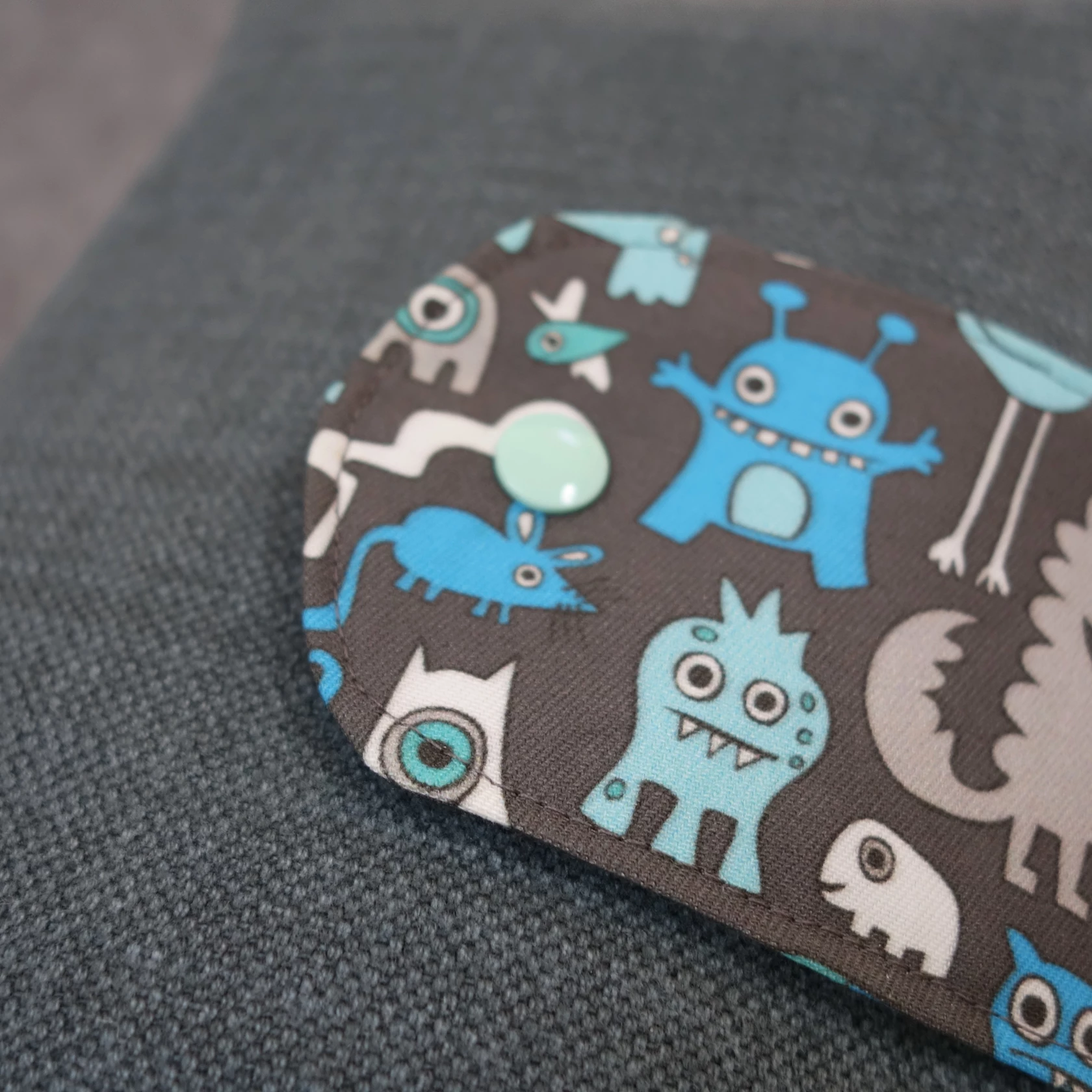 Windeltasche süße Monsterchen/Grau Windeltasche süße Monsterchen/Grau