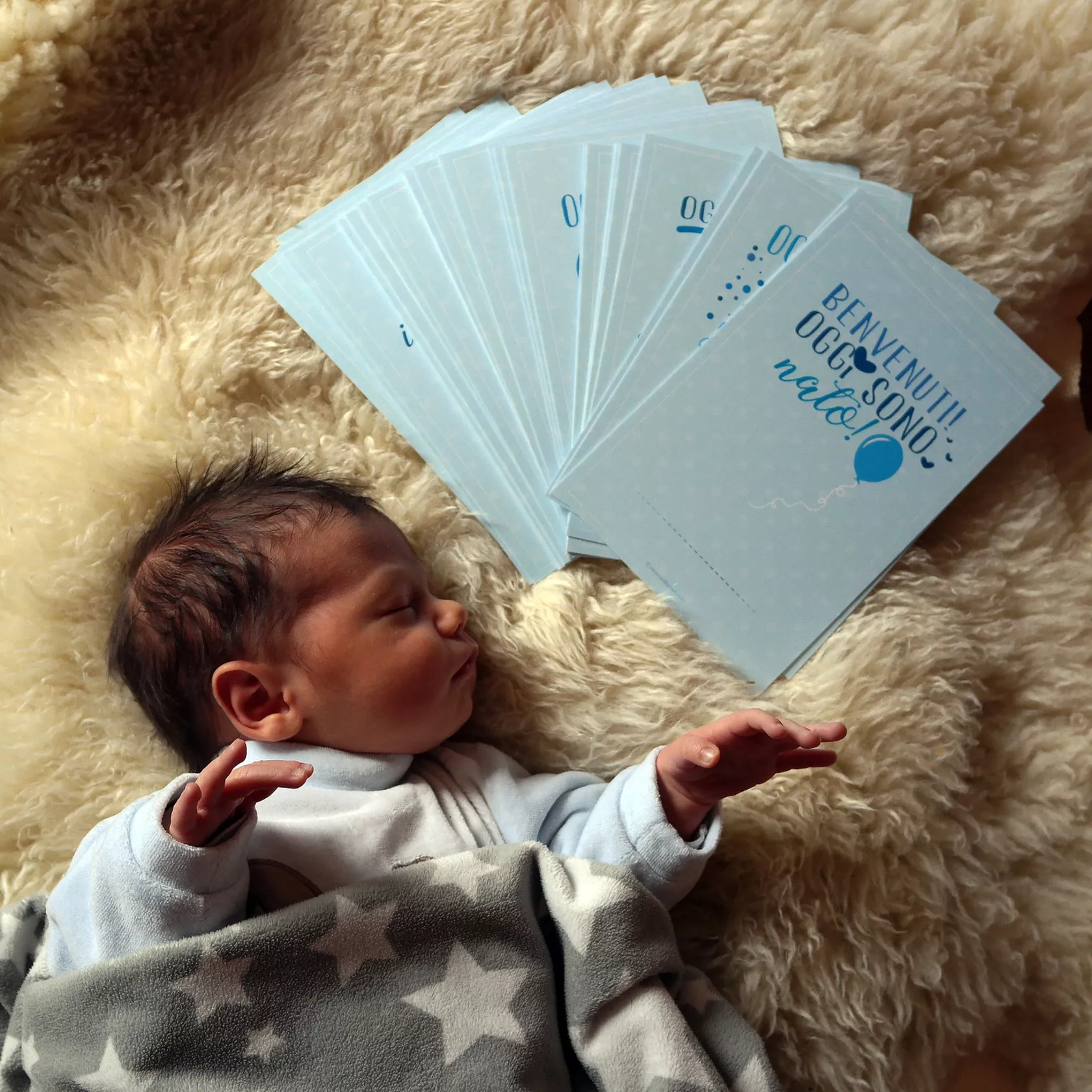 Milestonecards bebe blu
