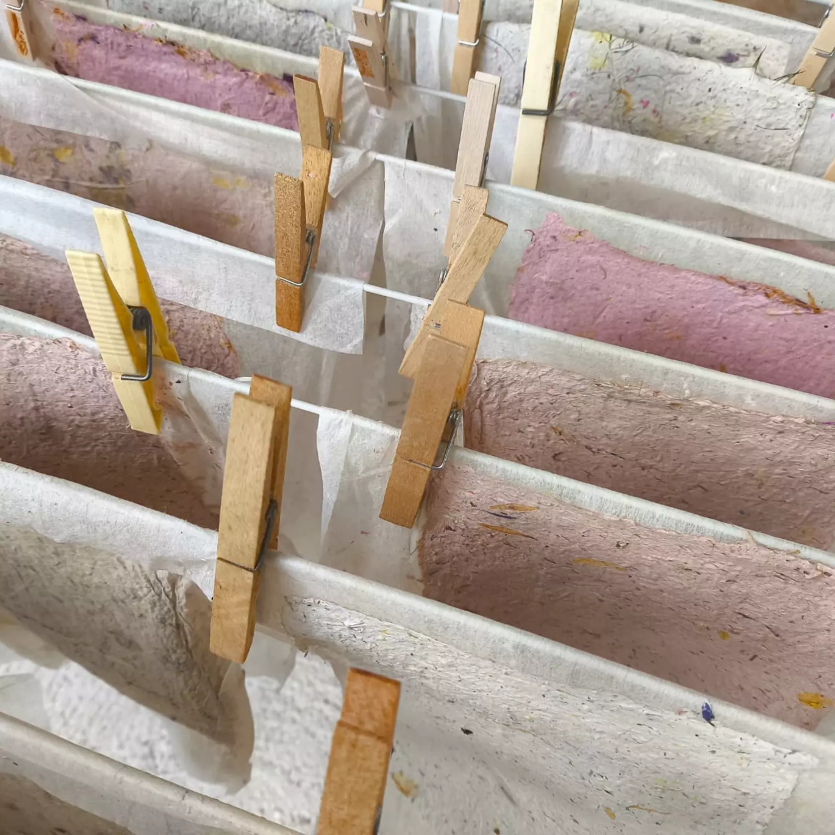 Creazione della carta a mano con materiali naturali Creazione della carta a mano con materiali naturali