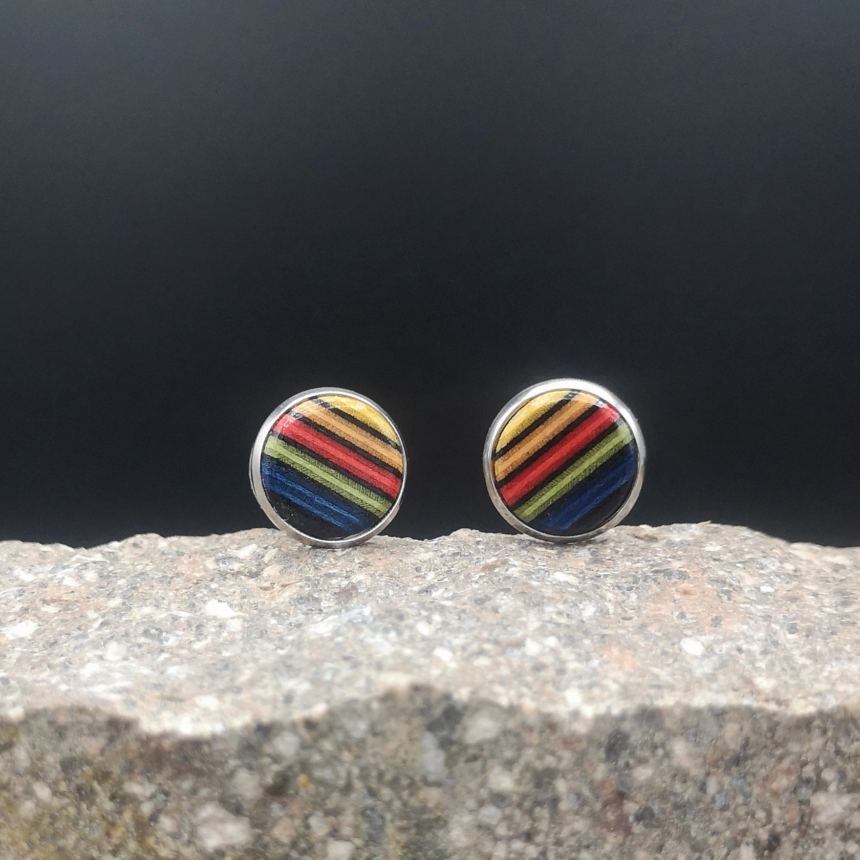 Orecchini "arcobaleno / steel"