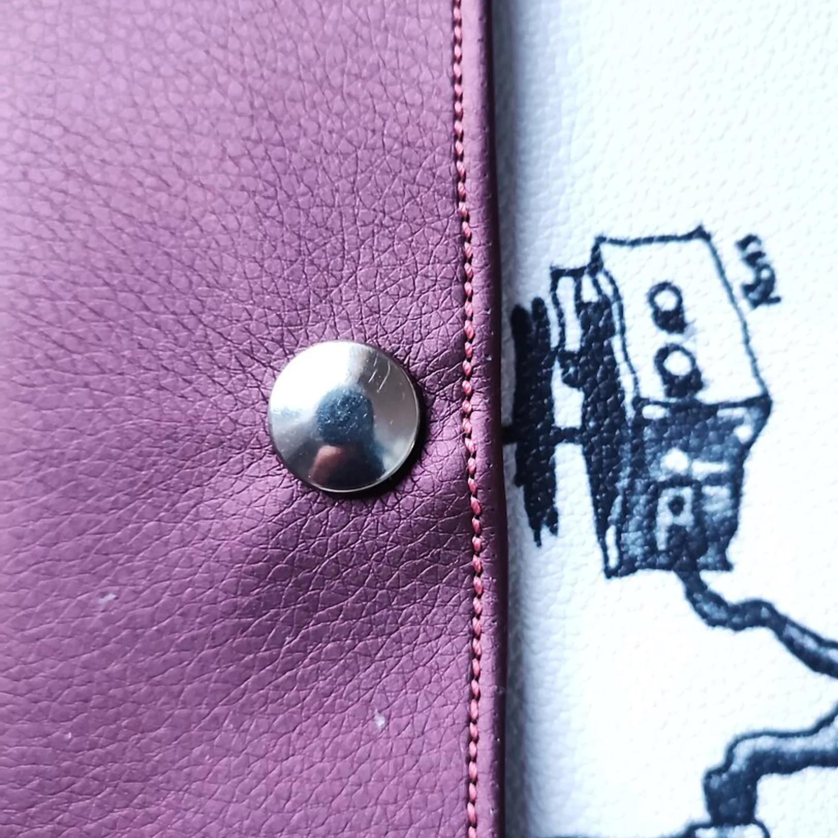 Brieftasche Mod. Matilda violett u schwarz-weiss Brieftasche Mod. Matilda violett u schwarz-weiss
