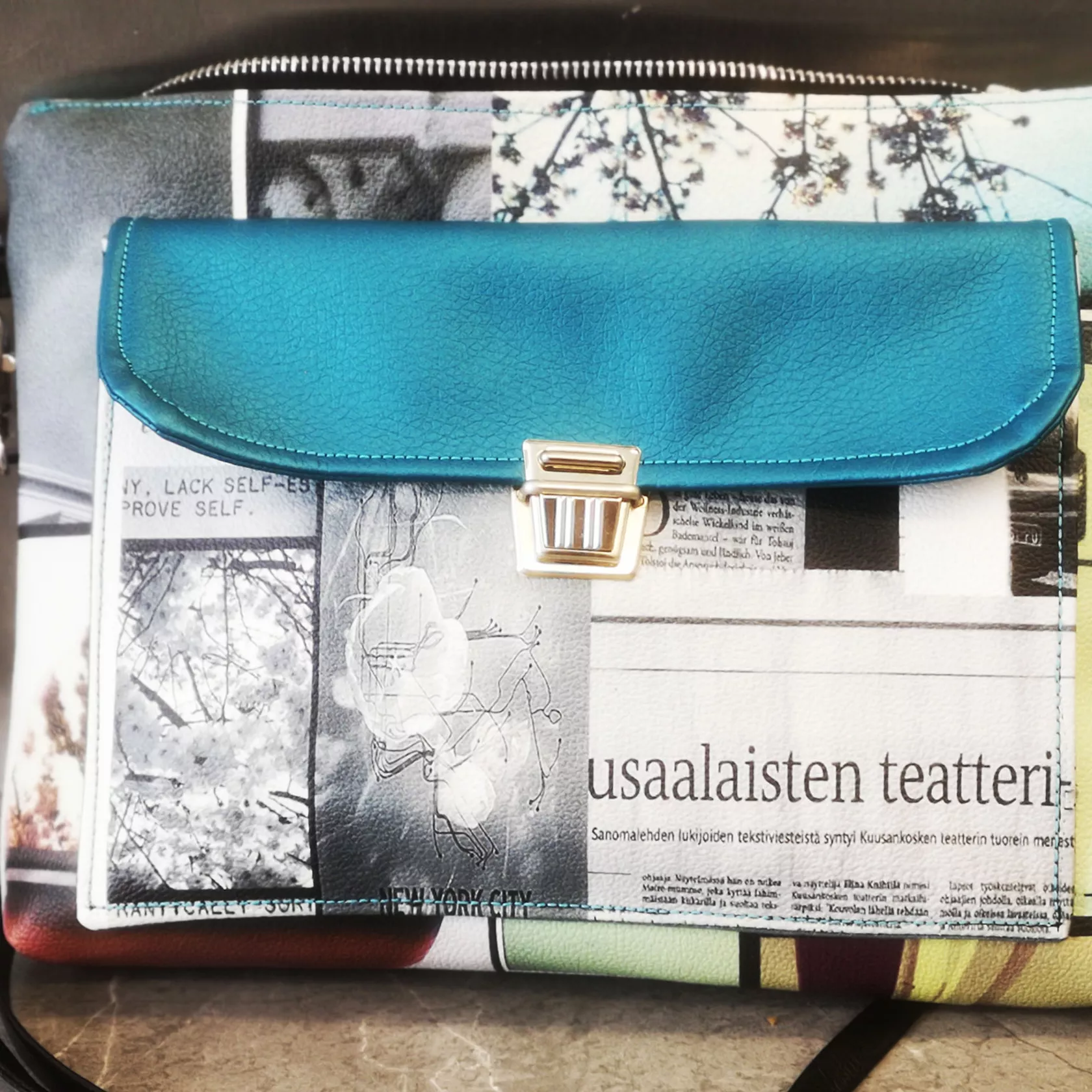 Umhängetasche- Bauchtasche Mod. Fiona petrol