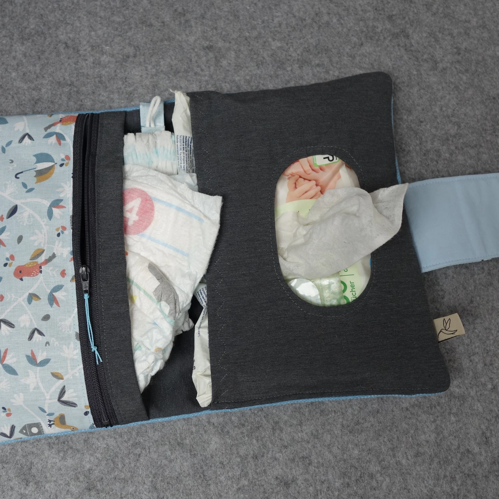 Windeltasche Waldtiere/Hellblau Windeltasche Waldtiere/Hellblau