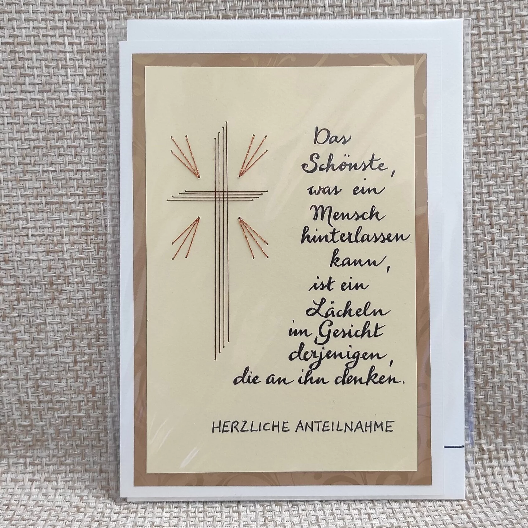 Karte Kondolenz "Kreuz schlicht", 12x17cm Karte Kondolenz "Kreuz schlicht", 12x17cm