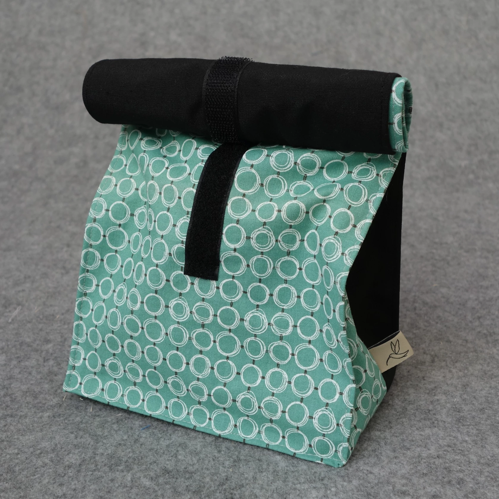 Lunchbag - Snackbeutel Kreise auf grün Lunchbag - Snackbeutel Kreise auf grün