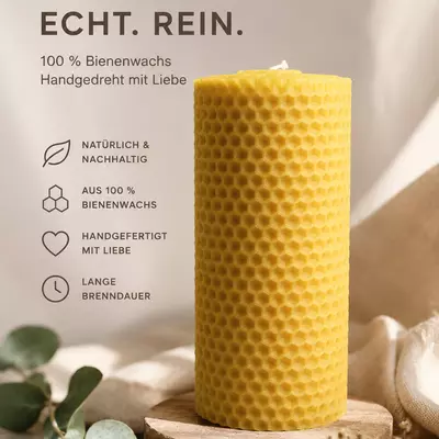 gedrehte Kerze, 16 cm hoch gedrehte Kerze, 16 cm hoch