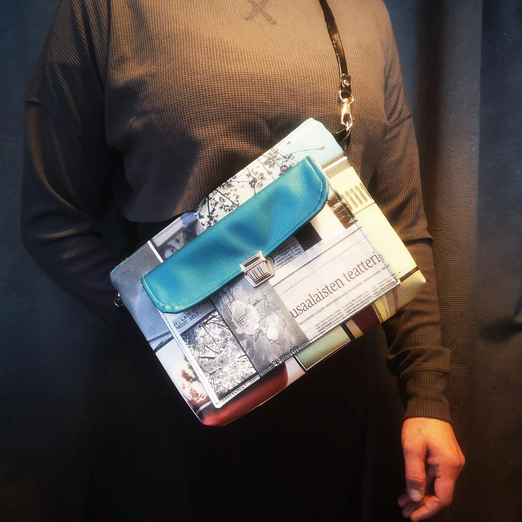 Umhängetasche- Bauchtasche Mod. Fiona petrol