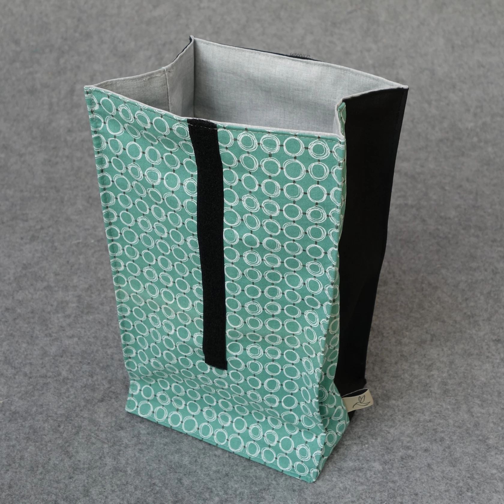 Lunchbag - Snackbeutel Kreise auf grün Lunchbag - Snackbeutel Kreise auf grün