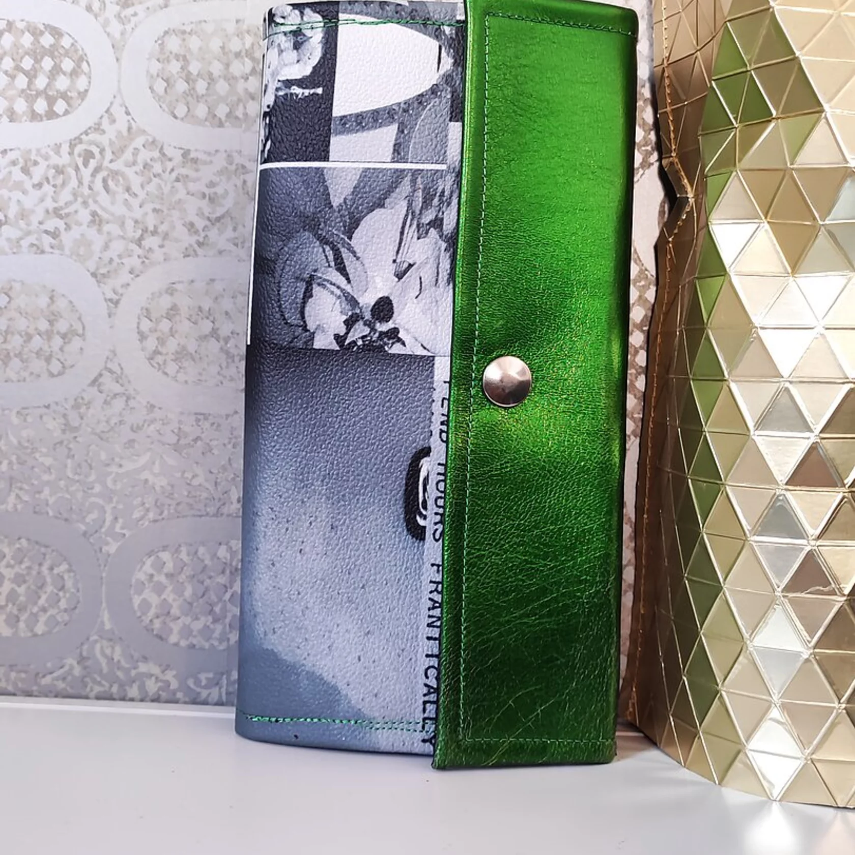 Brieftasche Mod. Matilda grün metallic Brieftasche Mod. Matilda grün metallic
