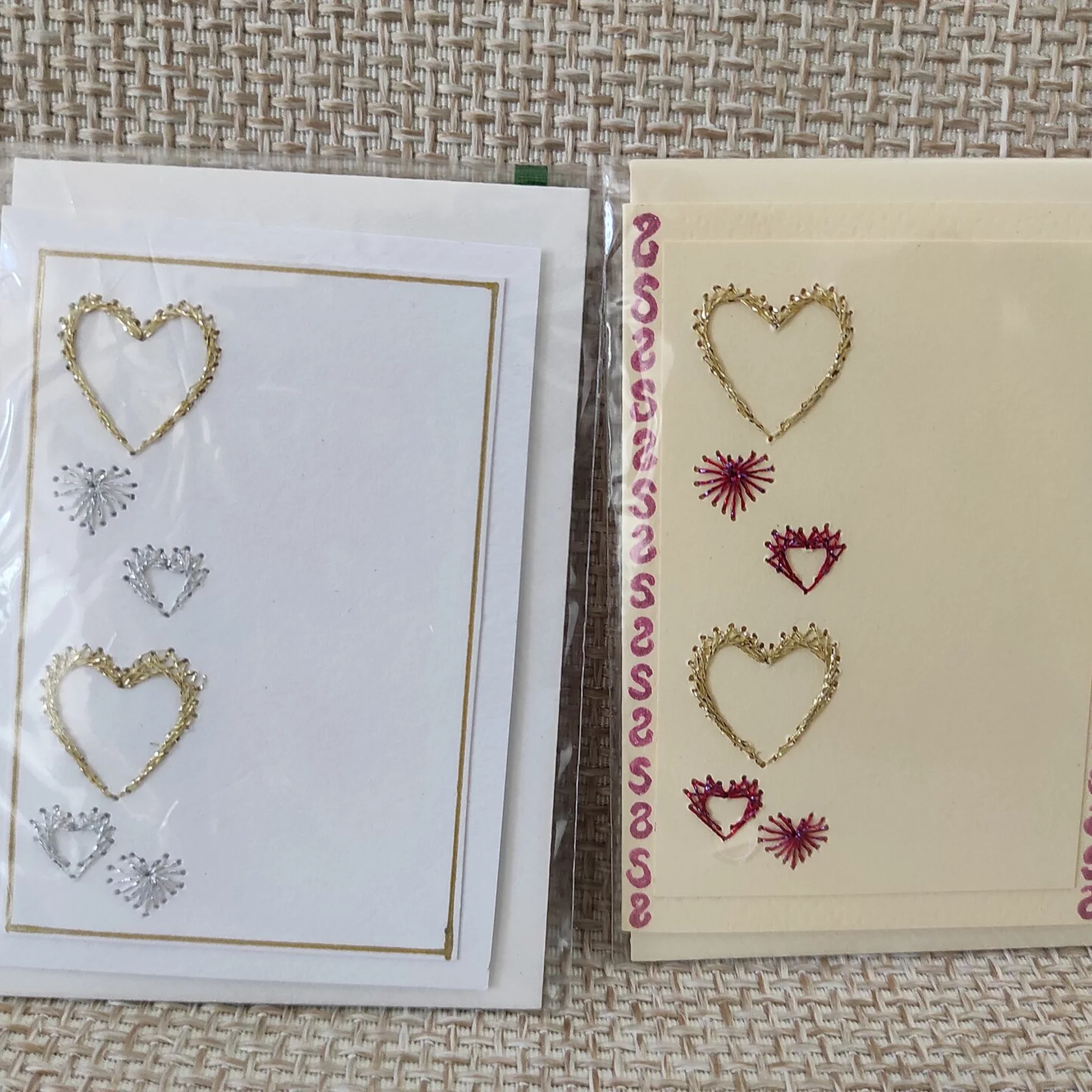 Biglettini per pacchetti "Cuori" 7x10 cm