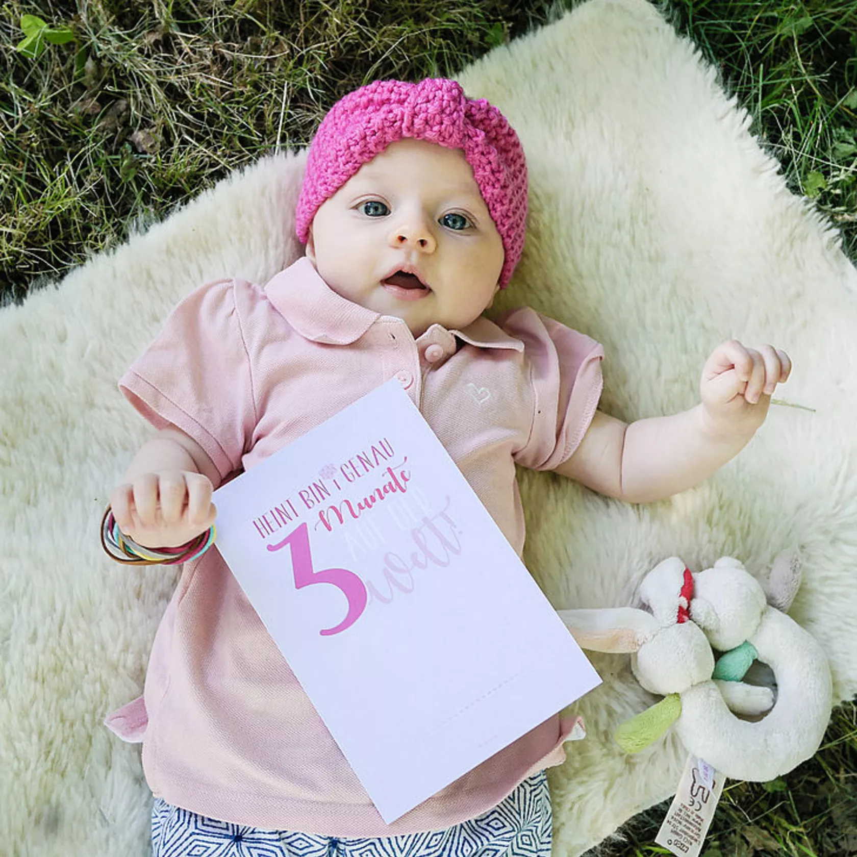 Meilnstoankortnset Baby rosa Meilnstoankortnset Baby rosa