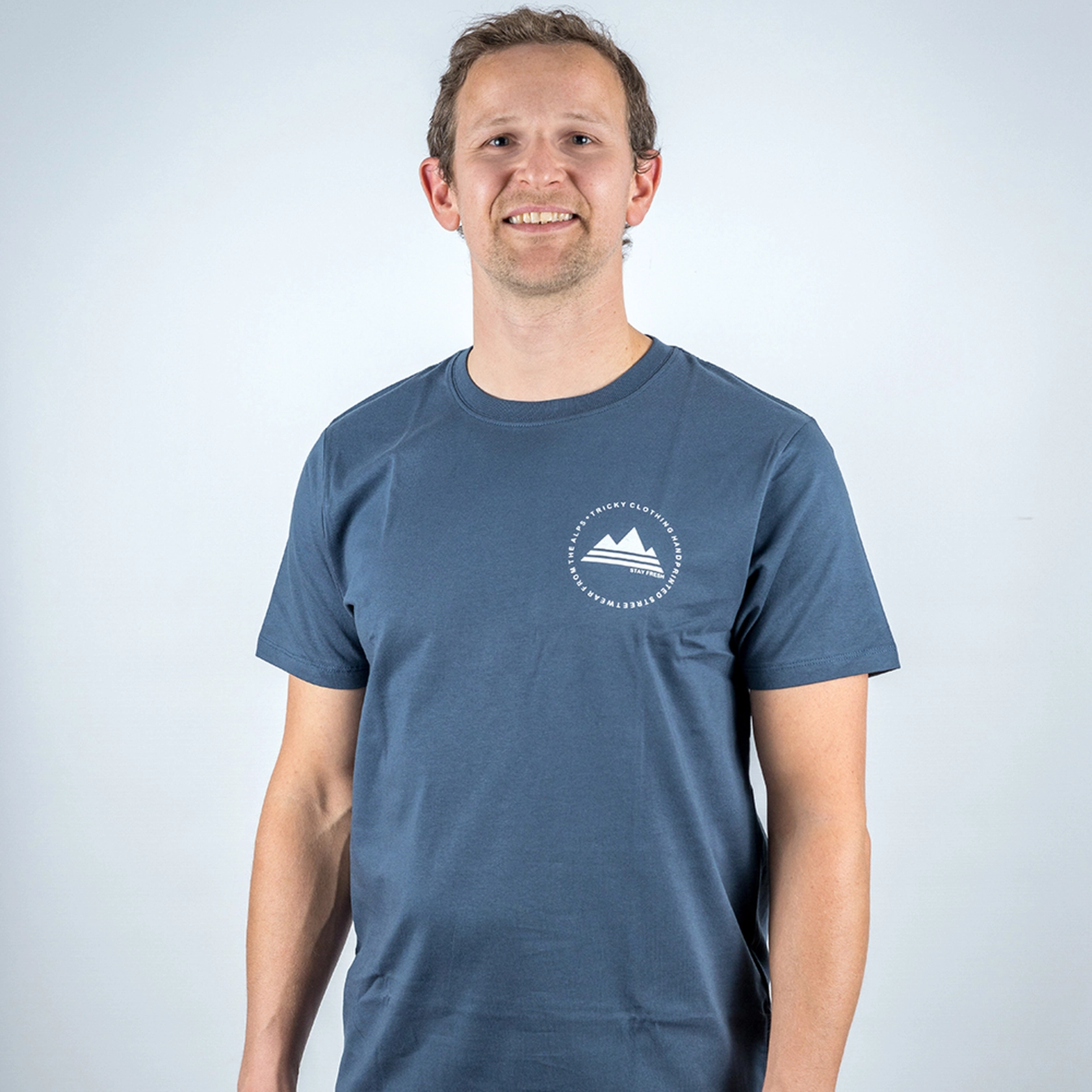 Tricky T-Shirt Handprinted FTA Denim Tricky T-Shirt Handprinted FTA Denim