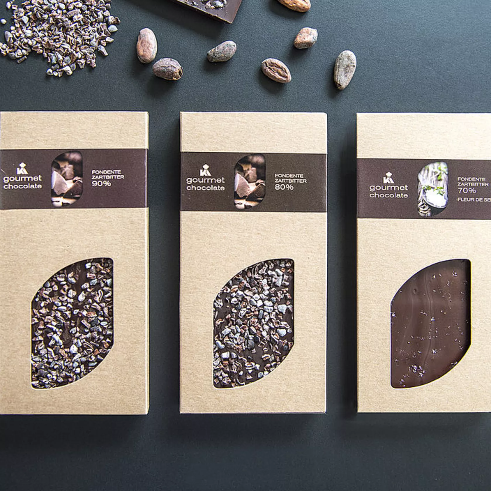 Dunkle Schokolade 70 80 90 