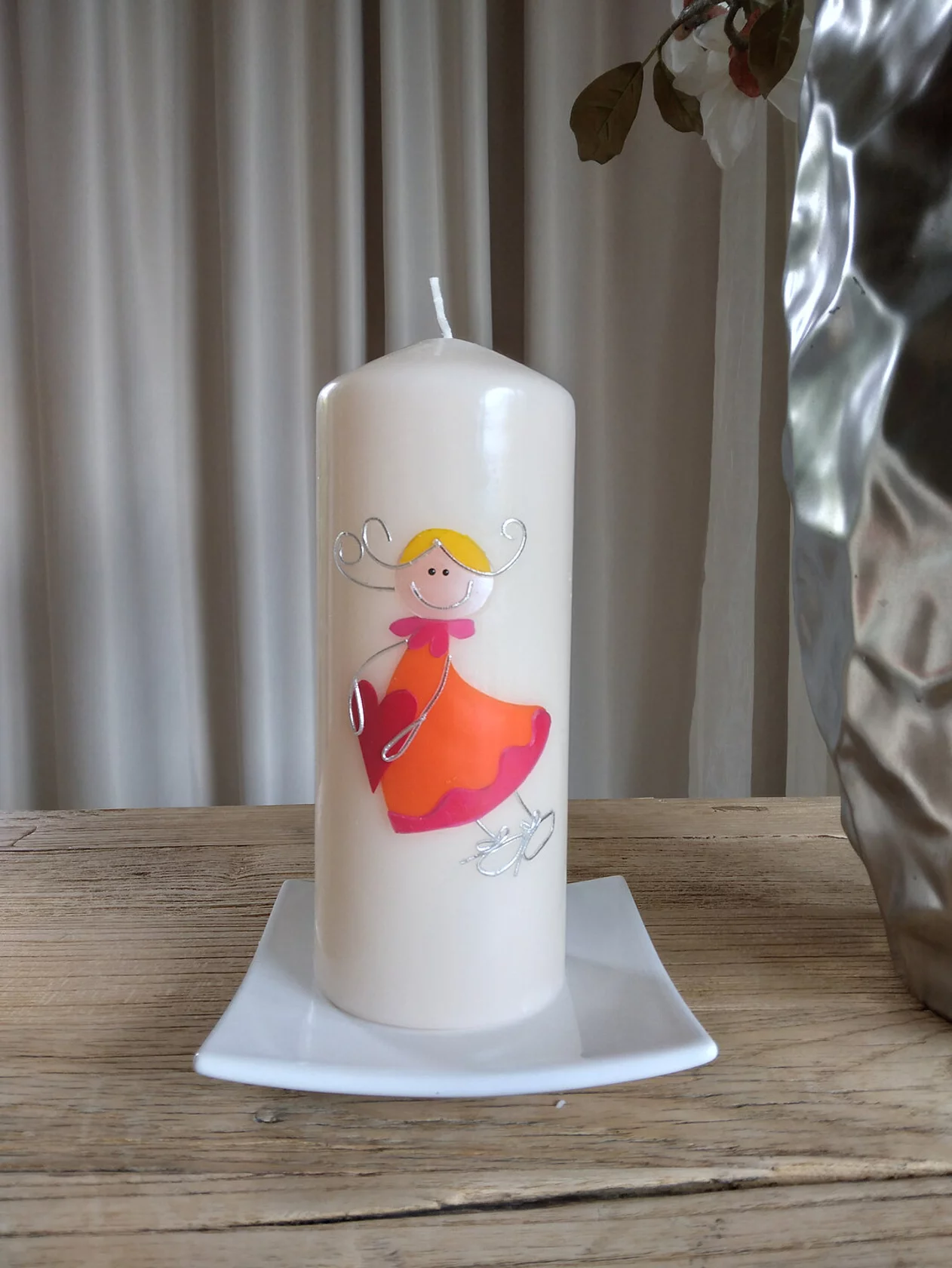 Candela fanciulla con cuore