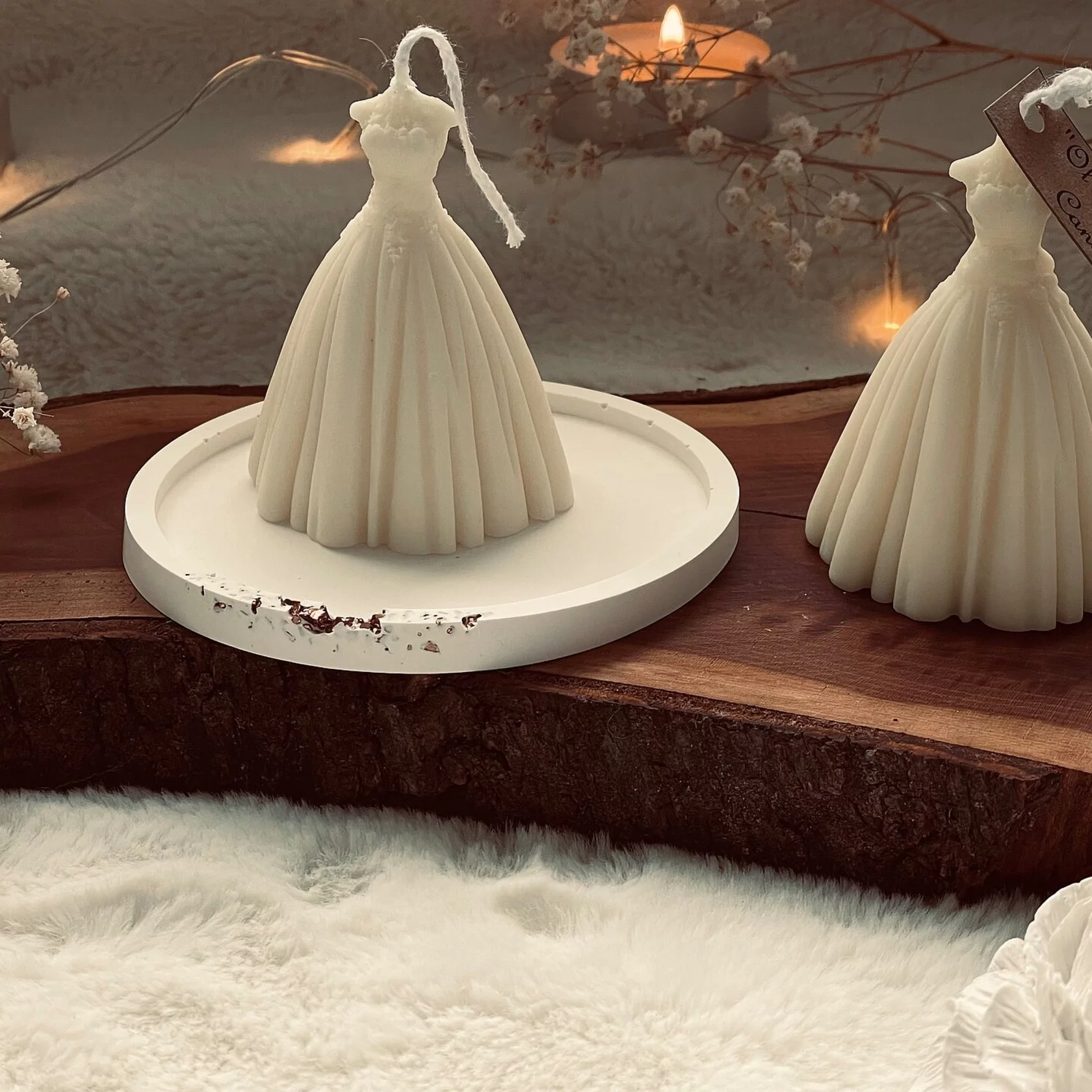 Braut Kleid Kerze
