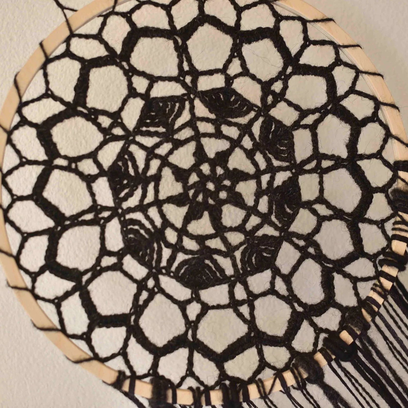 Traumfänger mit Schafwolle Traumfänger mit Schafwolle