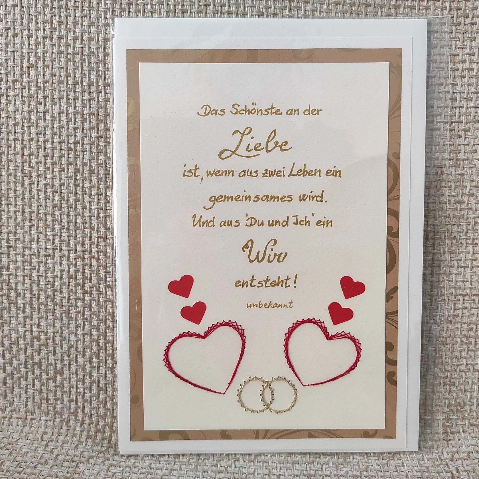 Biglietto d´auguri matrimonio "Wir" (Noi) Biglietto d´auguri matrimonio "Wir" (Noi)