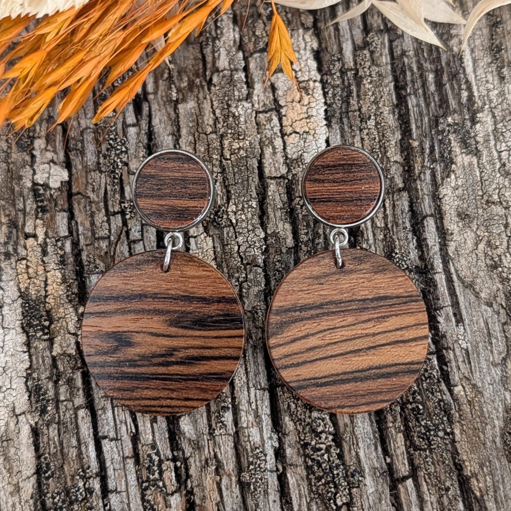 Ohrstecker hängend "Twin-Bocote`" Ohrstecker hängend "Twin-Bocote`"