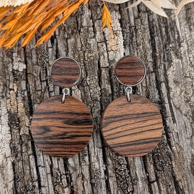 Ohrstecker hängend "Twin-Bocote`"