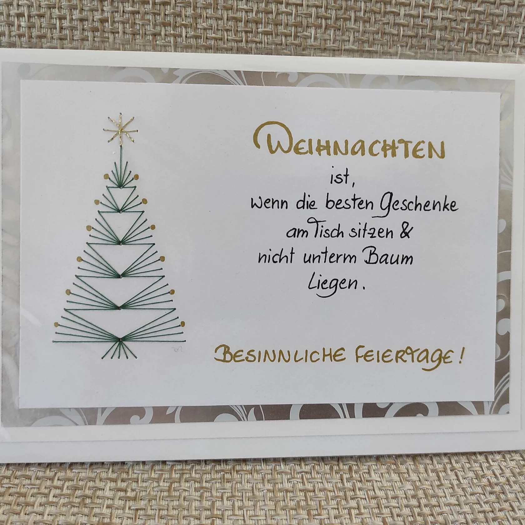 Weihnachtskarte "Baum", liegend Weihnachtskarte "Baum", liegend