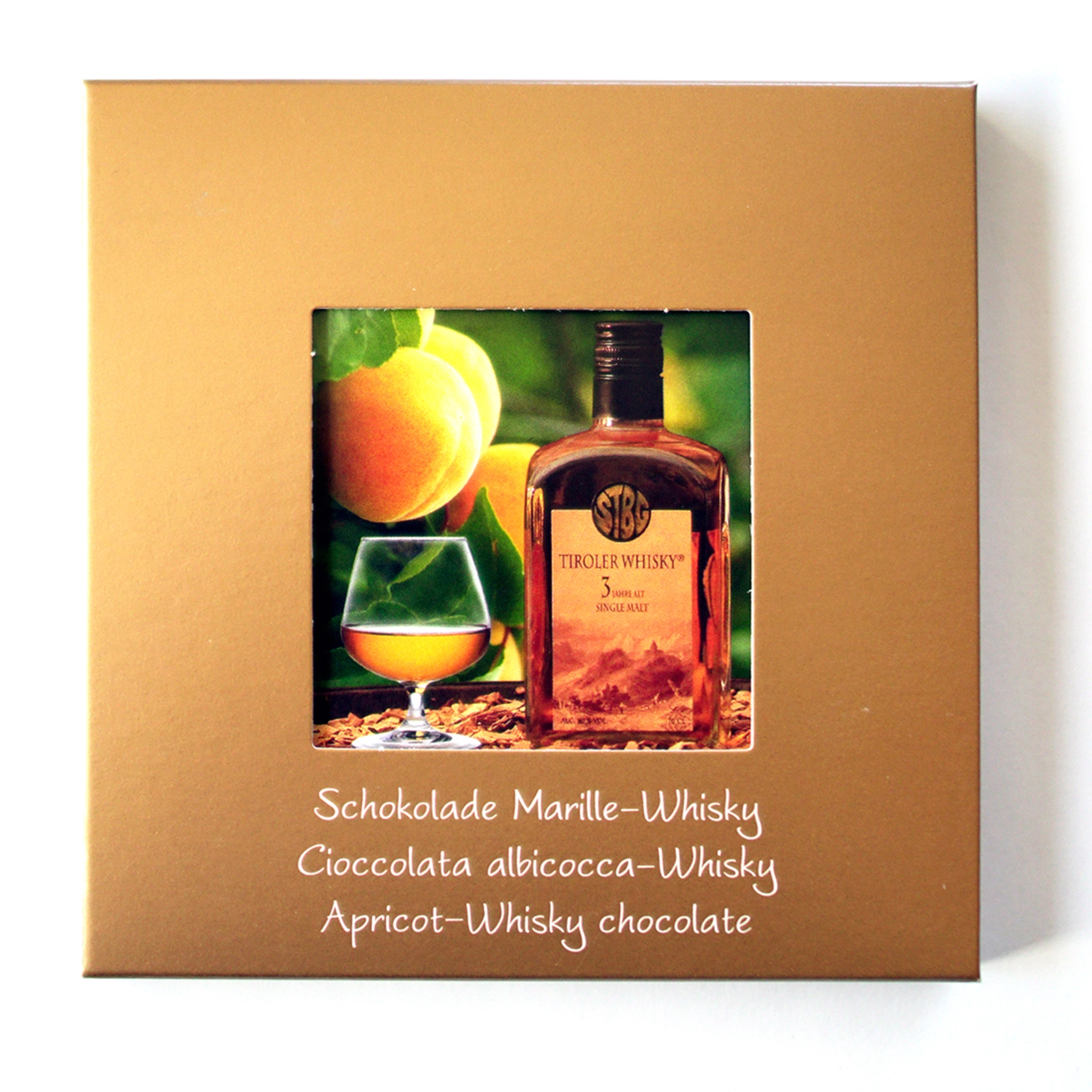 Edelschokolade "Vinschger Marille & Whisky" Edelschokolade "Vinschger Marille & Whisky"