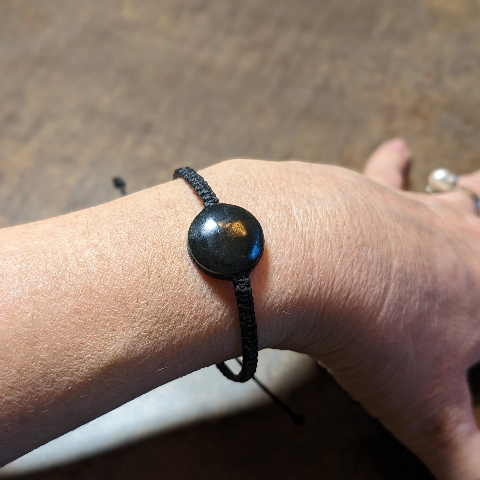 Heilstein-Armband mit Obsidian Heilstein-Armband mit Obsidian