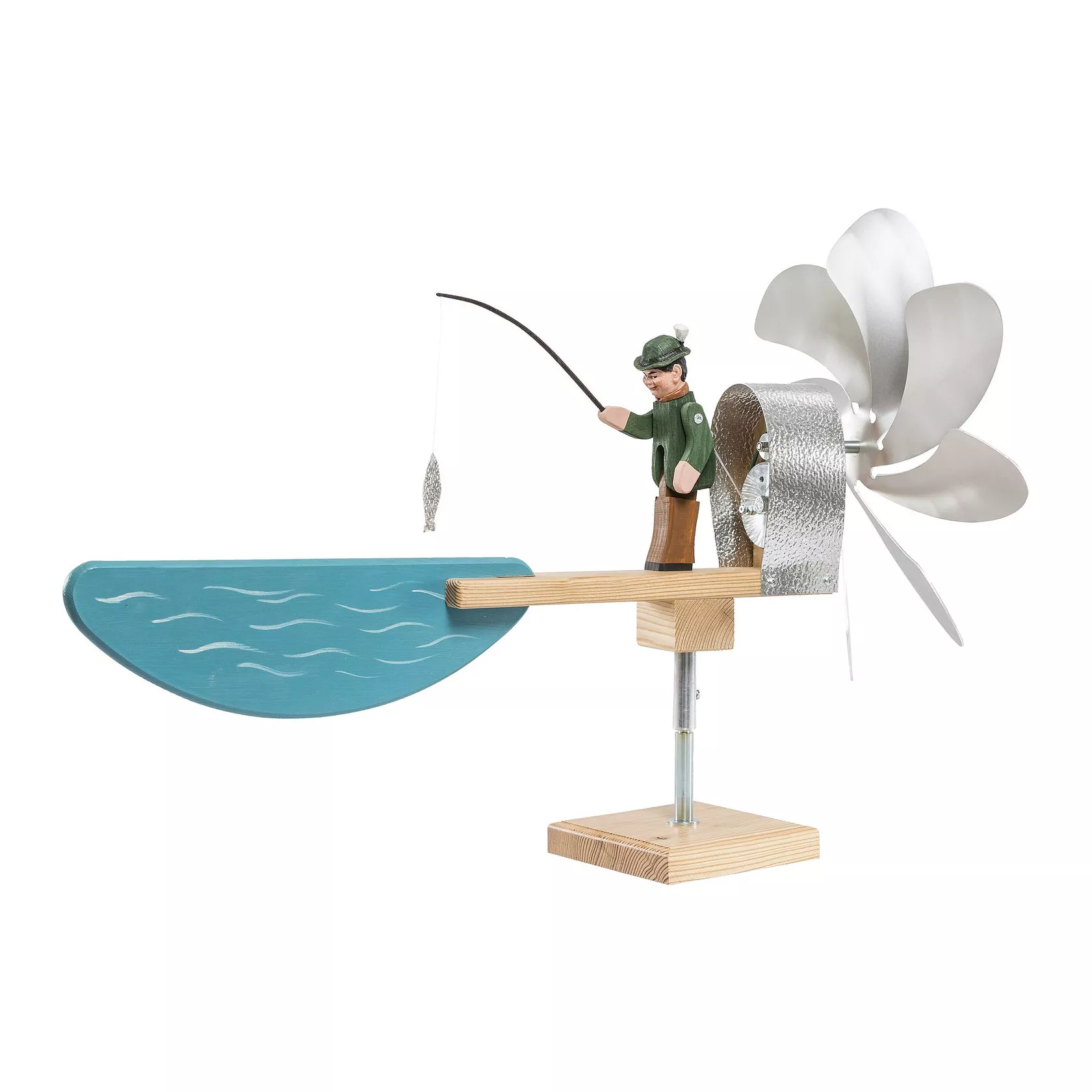 Windrad mit Fischer Windrad mit Fischer