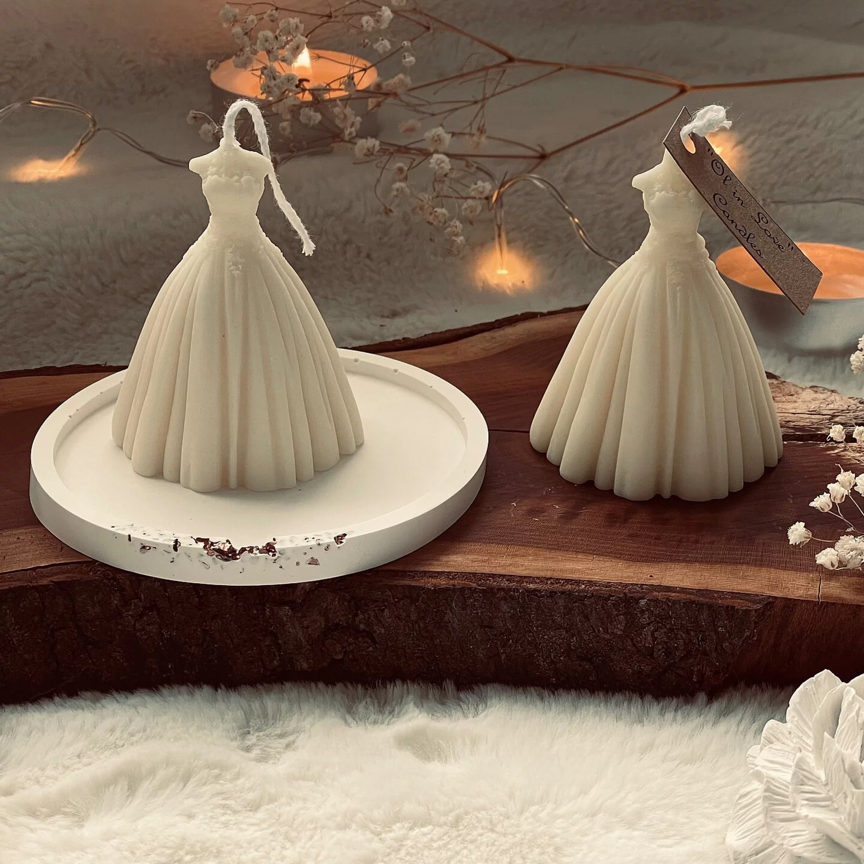 Braut Kleid Kerze