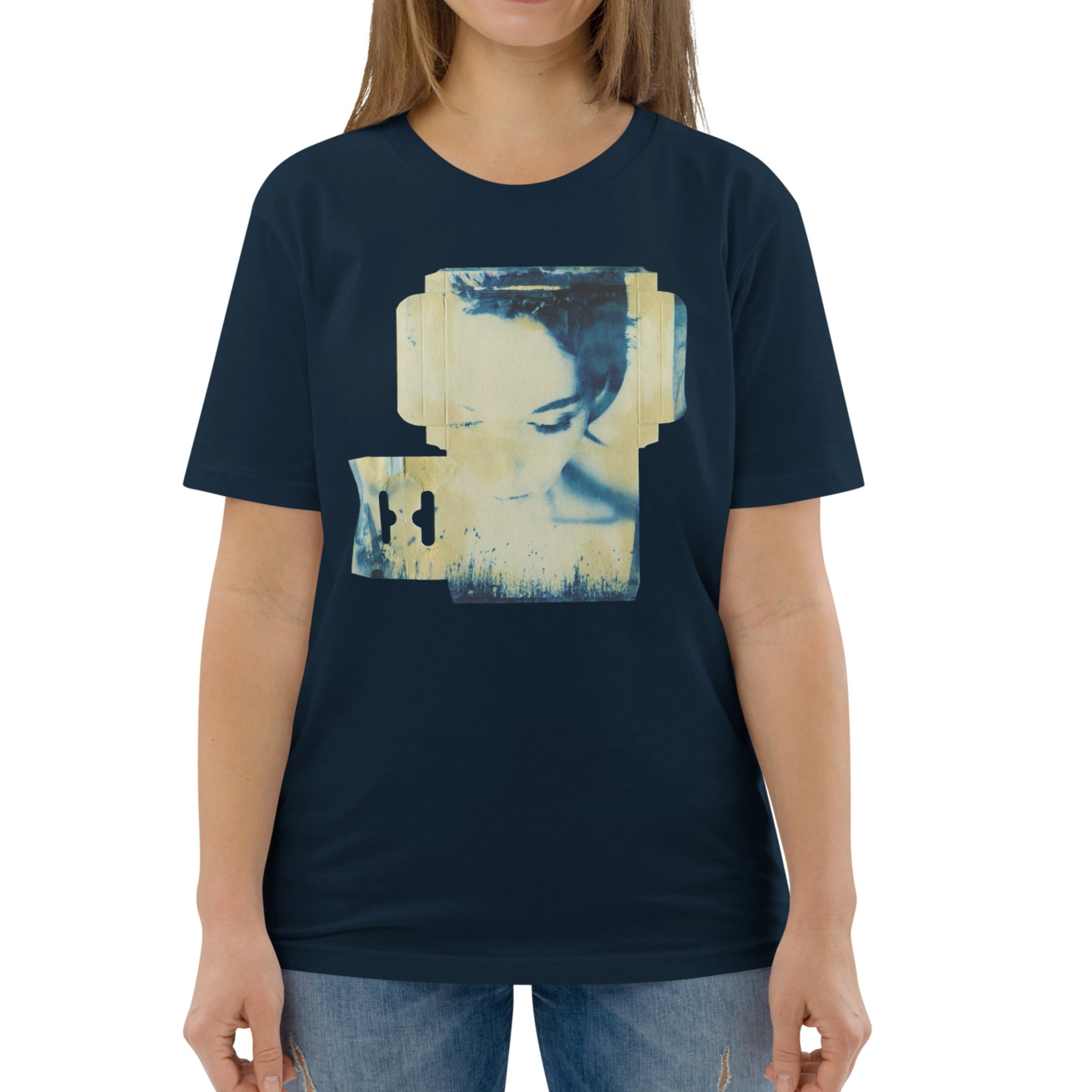 T-shirt mit Fotodruck auf Karton