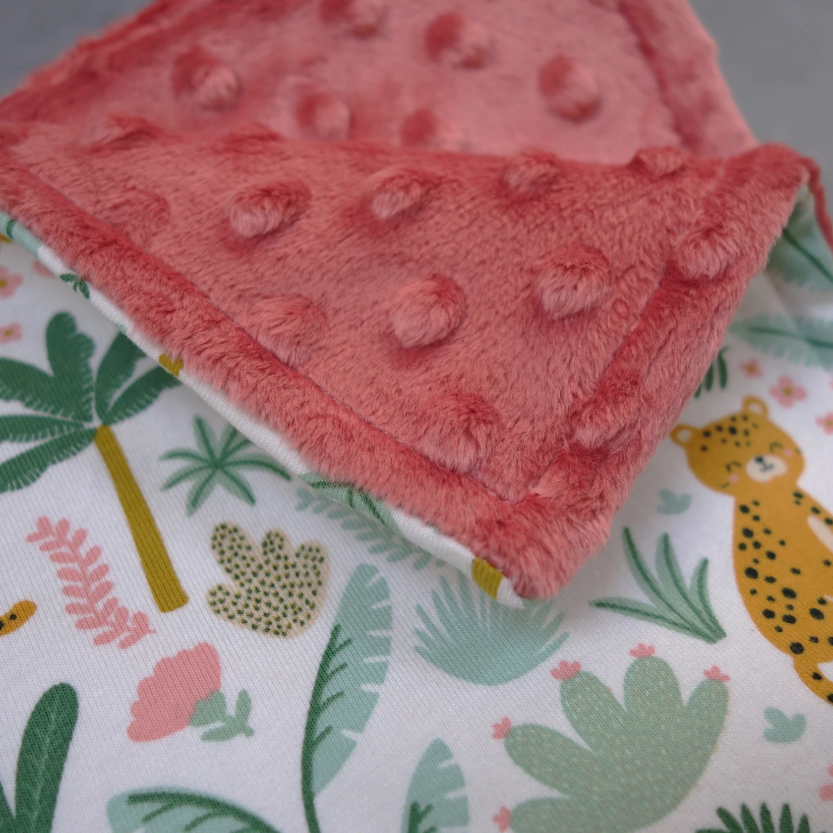 Kuscheldecke Leopard/Lachsfarbe Kuscheldecke Leopard/Lachsfarbe