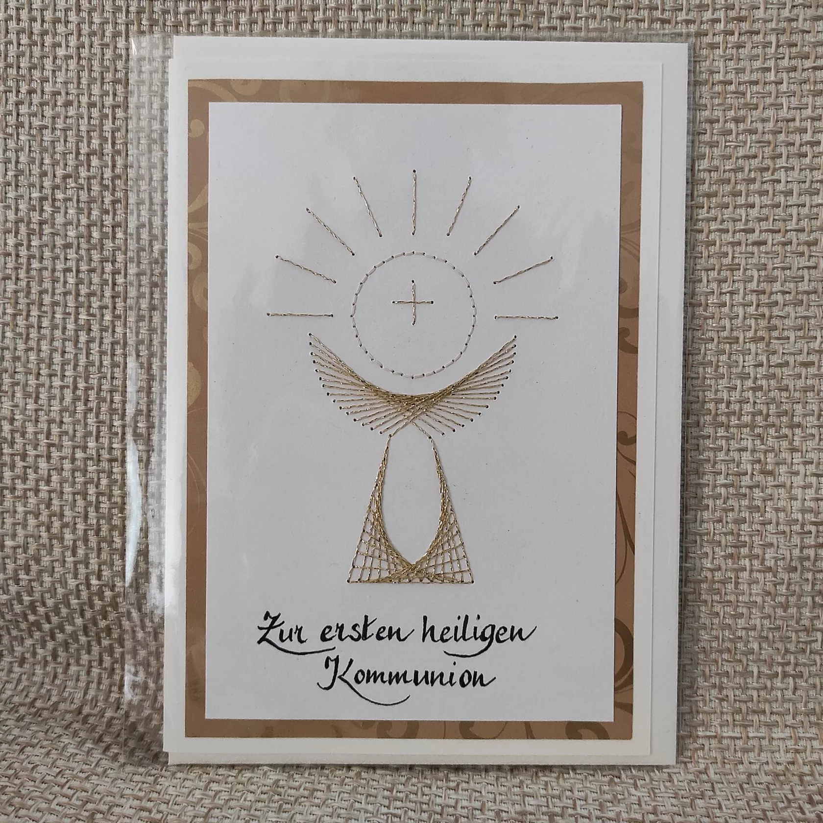 Karte zur Taufe/Erstkommunion/Firmung, Motiv "Kelch"