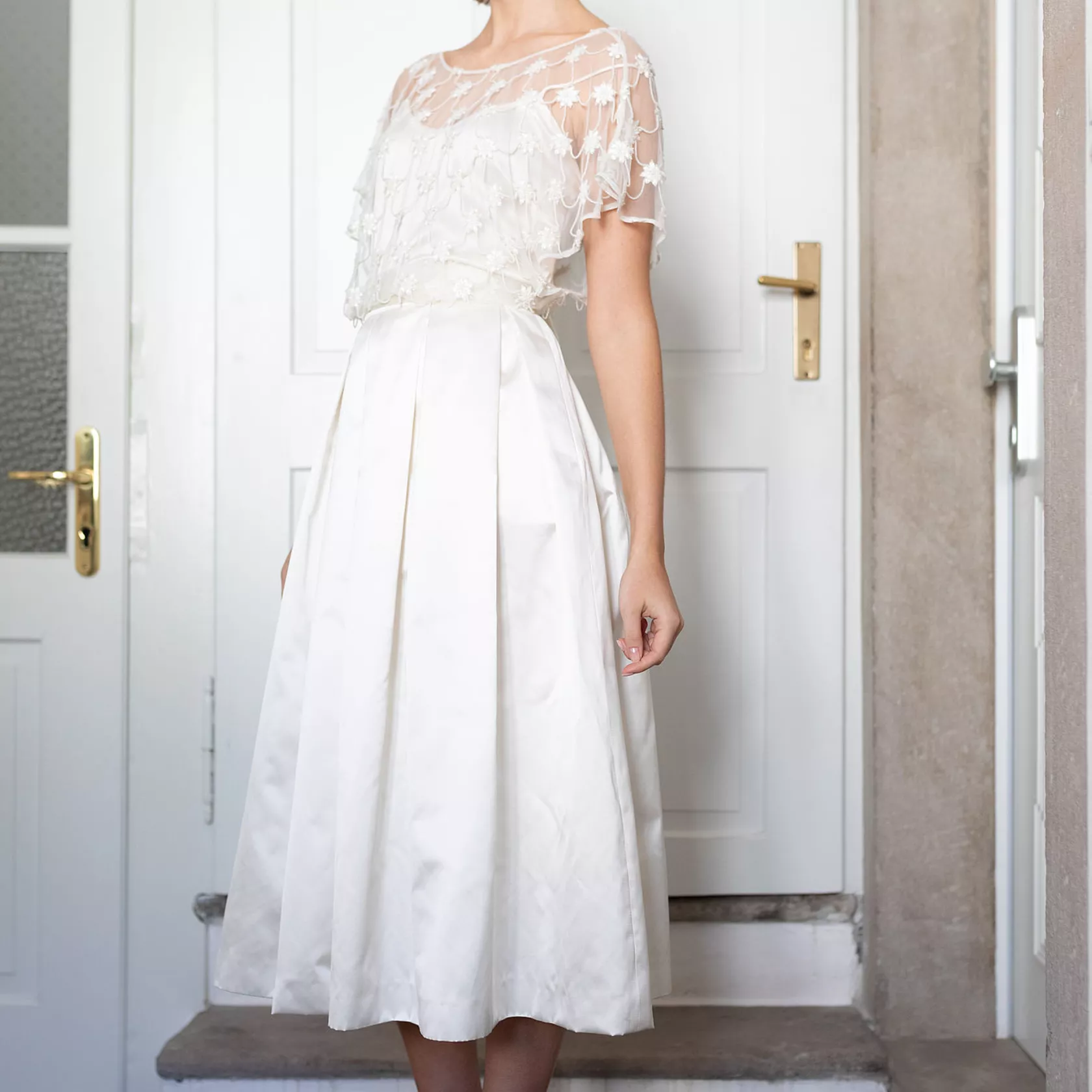 Brautrock Pleat | Spitzenoberteil Pearl und Top Brautrock Pleat | Spitzenoberteil Pearl und Top