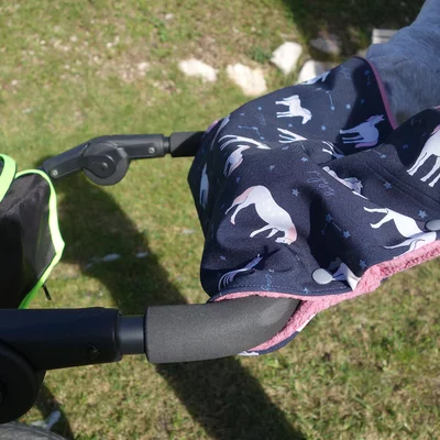 Kinderwagen Handwärmer Handmuff Pferde