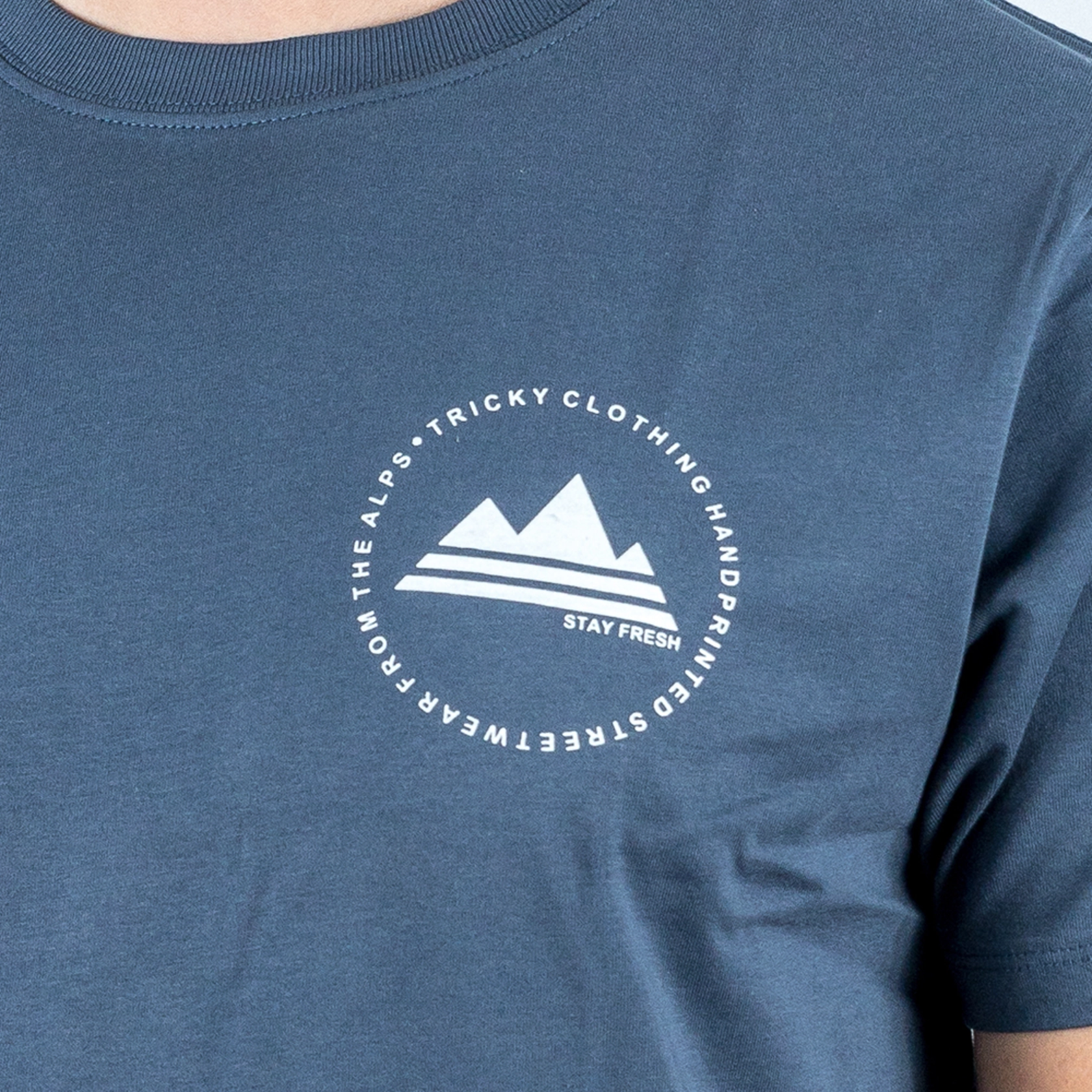 Tricky T-Shirt Handprinted FTA Denim Tricky T-Shirt Handprinted FTA Denim