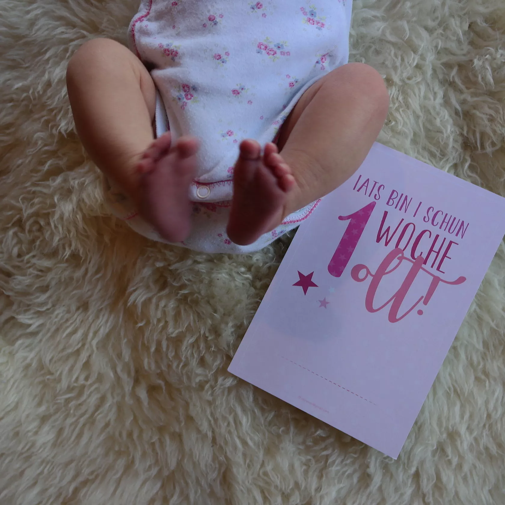 Meilnstoankortnset Baby rosa Meilnstoankortnset Baby rosa