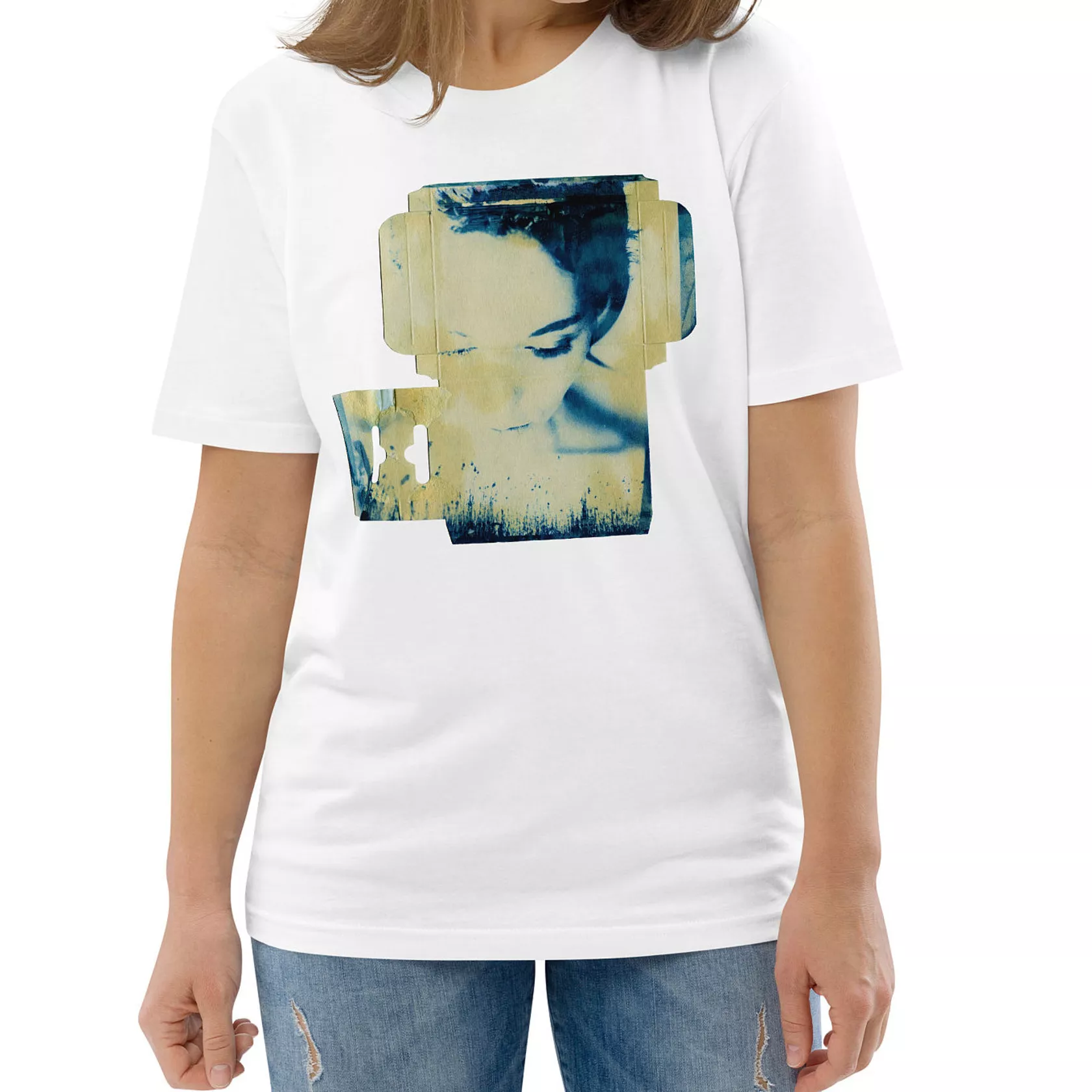 T-shirt mit Fotodruck auf Karton