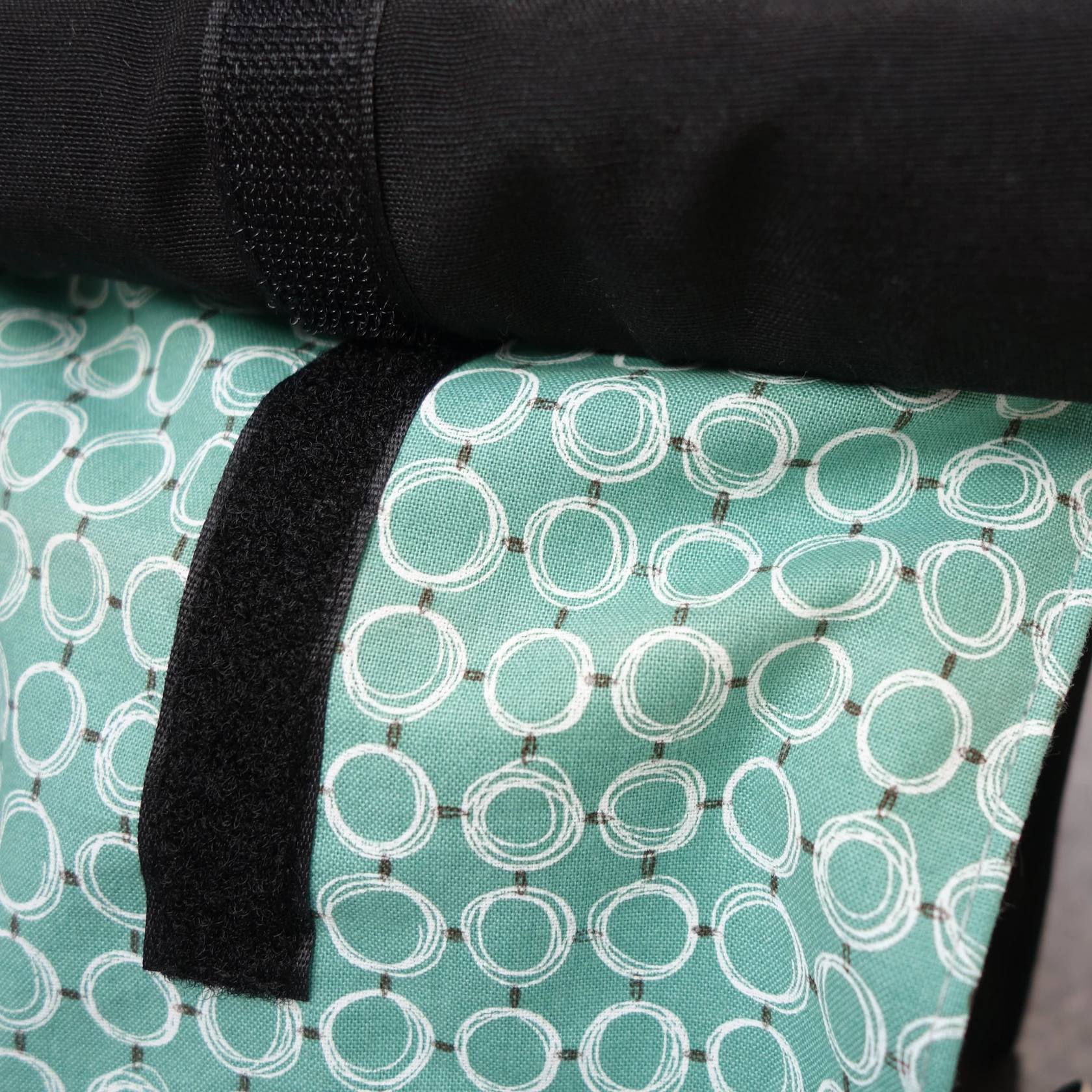 Lunchbag - Snackbeutel Kreise auf grün Lunchbag - Snackbeutel Kreise auf grün