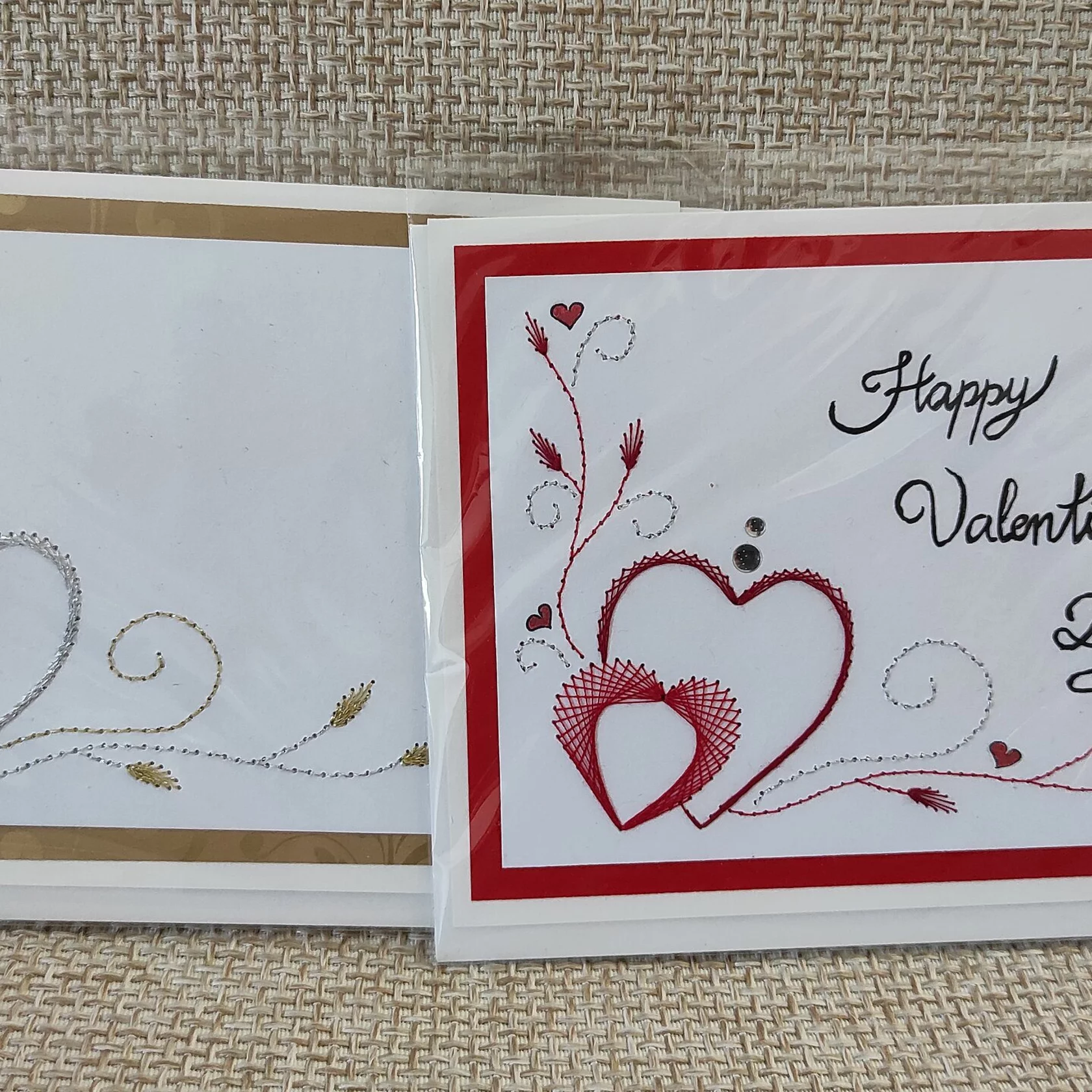 Karte Hochzeit/Valentinstag "Herz mit Ranken"