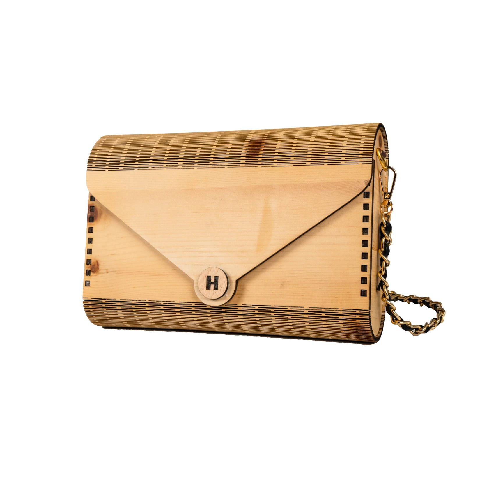 Handtasche aus Zirbenholz Handtasche aus Zirbenholz