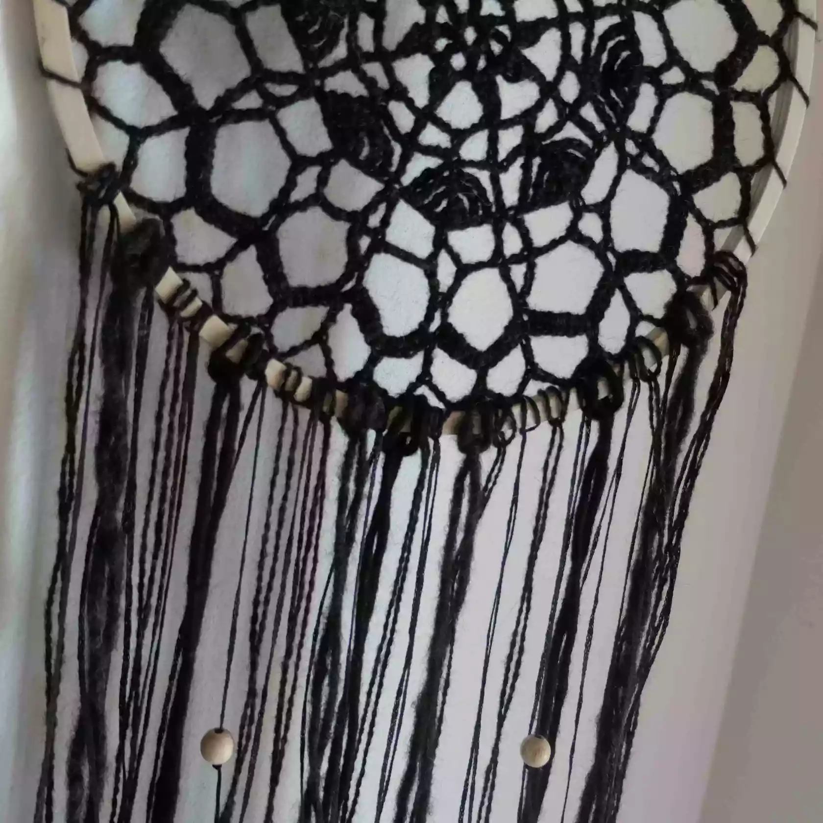 Traumfänger mit Schafwolle Traumfänger mit Schafwolle