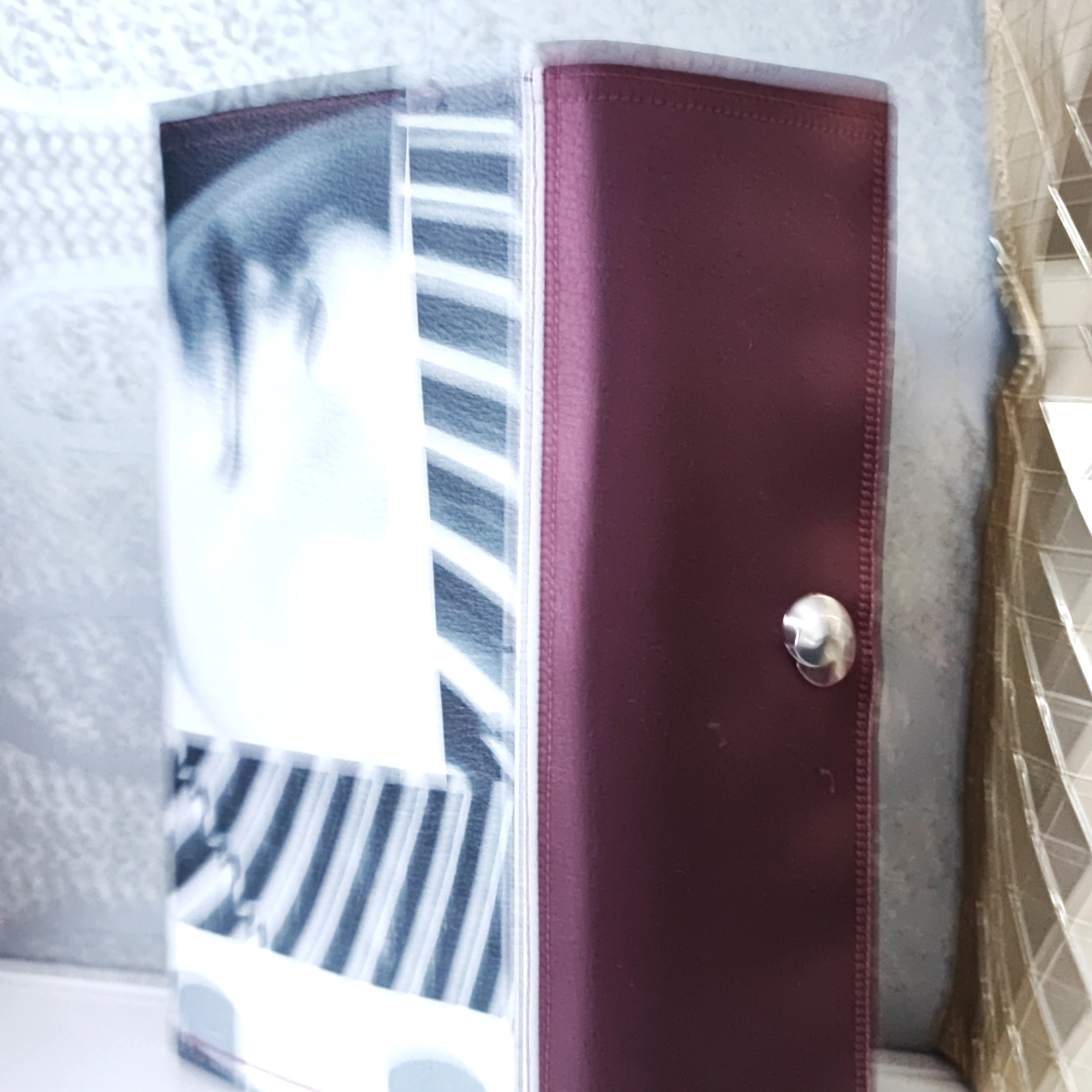 Brieftasche Mod. Matilda violett u schwarz-weiss Brieftasche Mod. Matilda violett u schwarz-weiss