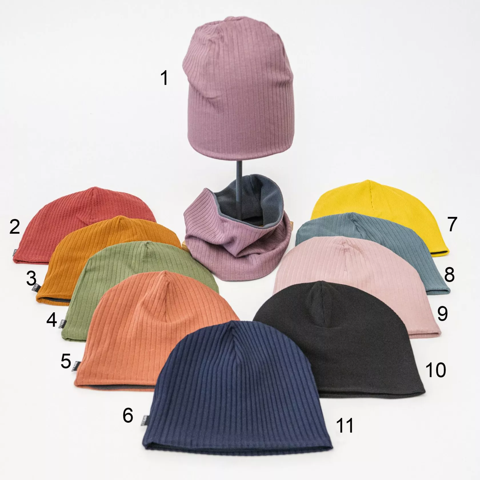 Mütze und Loop mit Fleece Uni Mütze und Loop mit Fleece Uni