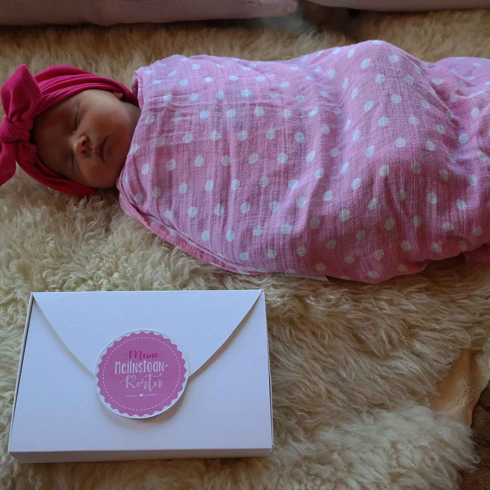 Meilnstoankortnset Baby rosa Meilnstoankortnset Baby rosa