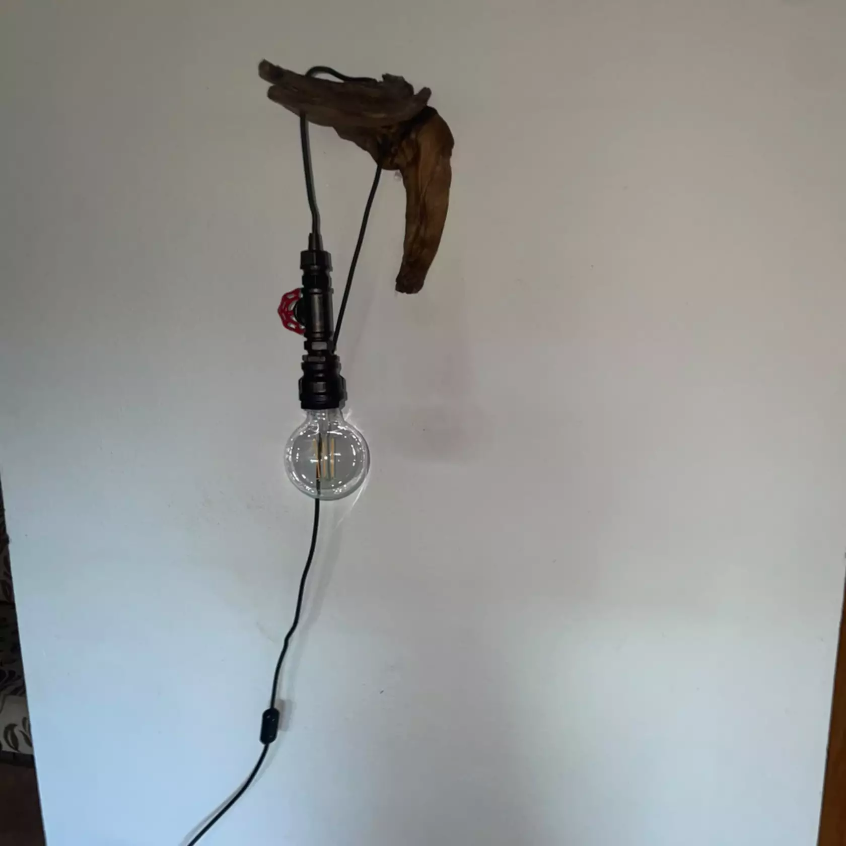 Wandlampe Schwemmholz & Metall (Steampunk) – Unikat aus Südtirol Wandlampe Schwemmholz & Metall (Steampunk) – Unikat aus Südtirol
