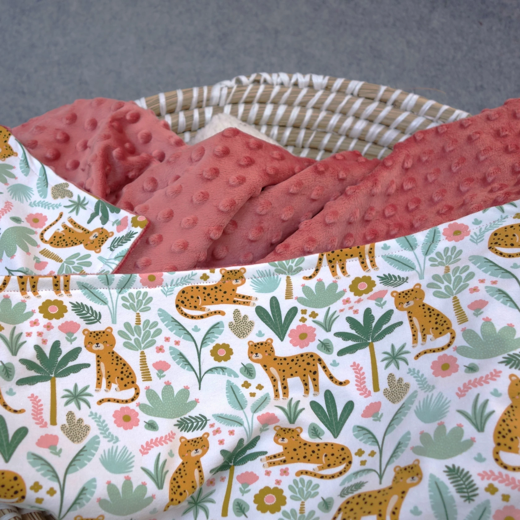 Kuscheldecke Leopard/Lachsfarbe Kuscheldecke Leopard/Lachsfarbe