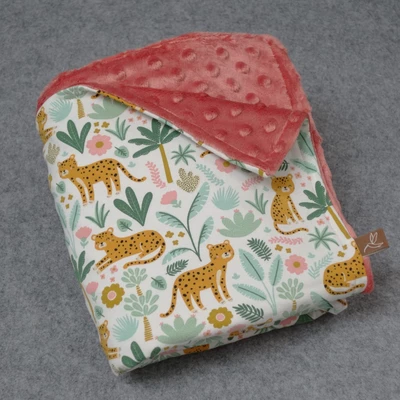 Kuscheldecke Leopard/Lachsfarbe
