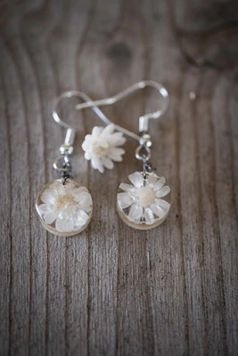 gioielli di erbe: fiori in bianco